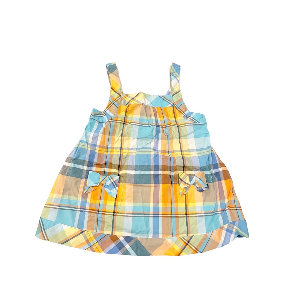Gymboree Plaid Patterned Tank Top with Bow Accents Size 5T